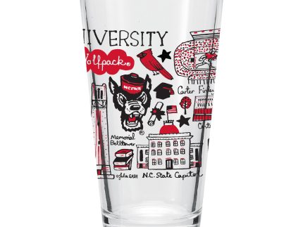 NC State Wolfpack 16oz Julia Gash Pint Glass
