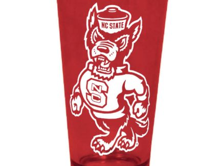 NC State Wolfpack 16oz Red Strutting Wolf Pint Glass
