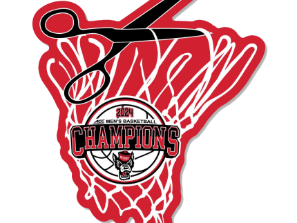 NC State Wolfpack 2024 Men's ACC Basketball Champions Net w/ Scissors Magnet