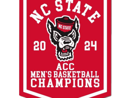 NC State Wolfpack 2024 18x24 ACC Men's Tournament Champions Banner