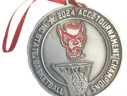 NC State Wolfpack 2024 ACC Men's Basketball Champions Pewter Ornament