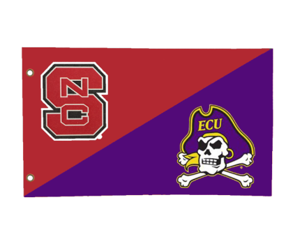 NC State Wolfpack 3'x5' NC State/ECU House Divided Flag
