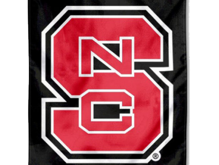 NC State Wolfpack 30x40 Black Block S Banner