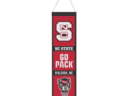 NC State Wolfpack 8x32 Go Pack Wool Banner