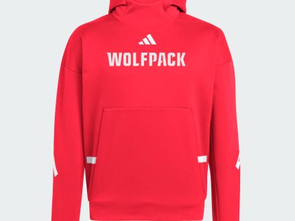 NC State Wolfpack adidas 2025 Red ZNE Performance Hooded Sweatshirt