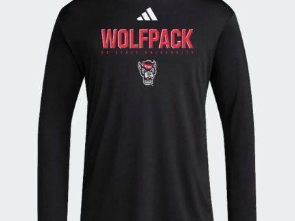 NC State Wolfpack Adidas Black Hoodie Long Sleeve Shirt