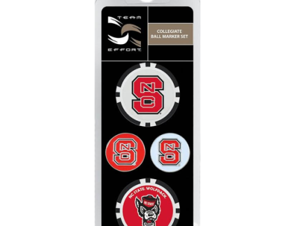 NC State Wolfpack TE Ball Marker Set