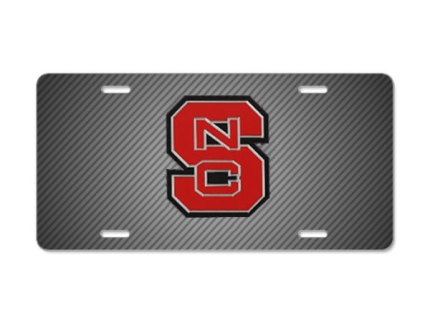NC State Wolfpack Carbon Fiber License Plate