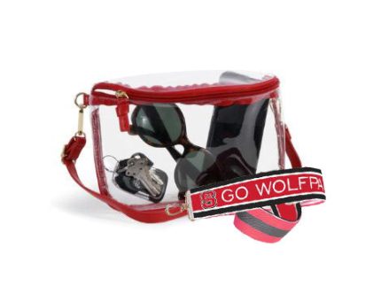 NC State Wolfpack Clear Red Belt Bag w/ Team Strap