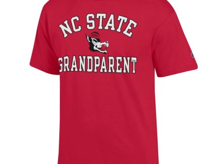 NC State Wolfpack Champion Red Slobbering Wolf Grandparent T-Shirt
