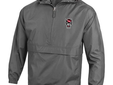 NC State Wolfpack Champion Graphite Wolfhead Pack N Go Jacket