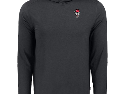 NC State Wolfpack Cutter & Buck Black Comfort Eco Hooded Shirt