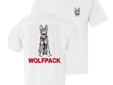 NC State Wolfpack Comfort Colors White Tuffy III T-Shirt