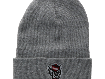 NC State Wolfpack Grey Marled Wolfhead Cuffed Beanie