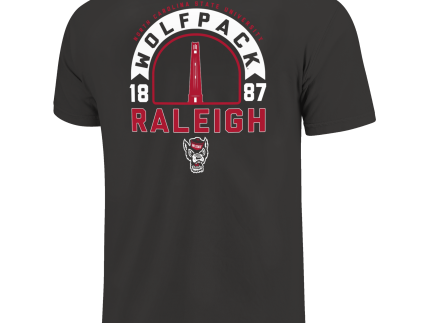 NC State Wolfpack Graphite Belltower Arched Wolfpack T-Shirt