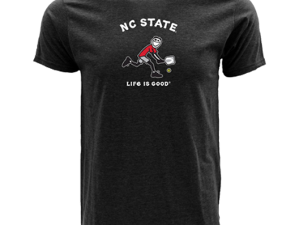 NC State Wolfpack Heathered Black Life is Good Jake Pickleball T-Shirt