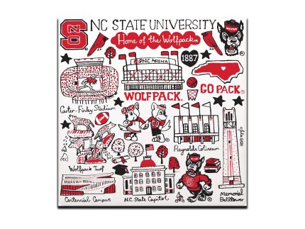 NC State Wolfpack Julia Gash Landmarks 7 Square Stone Trivet