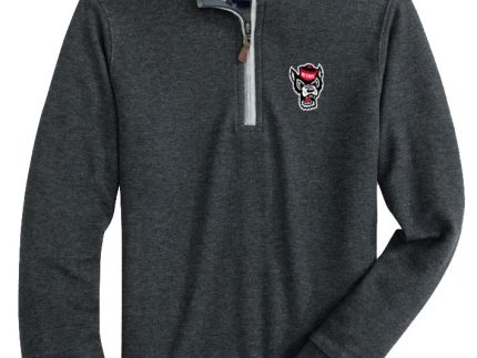 NC State Wolfpack Johnnie O Sully Heather Black 1/4 zip pullover
