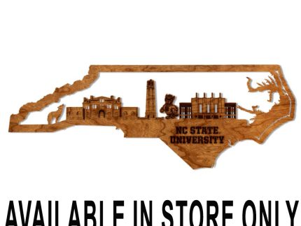 NC State Wolfpack Lazer Edge Campus Skyline Wall Hanging
