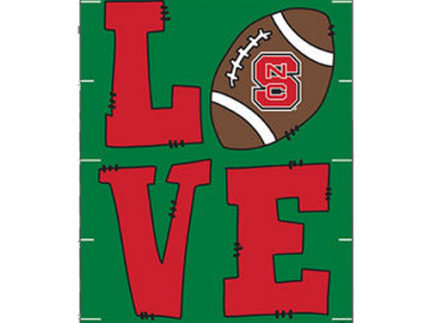 NC State Wolfpack Love Football Garden Flag