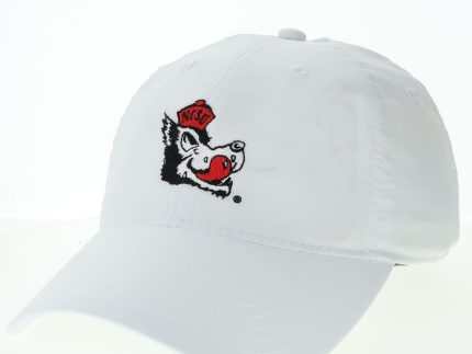 NC State Wolfpack Legacy White Slobbering Wolf Cool Fit Adjustable Hat