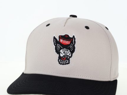 NC State Wolfpack Legacy Stone and Black Embroidered Wolfhead Adjustable Hat