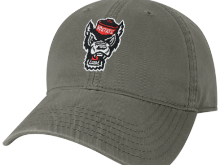 NC State Wolfpack Legacy Youth Dark Grey Wolfhead Adjustable Hat