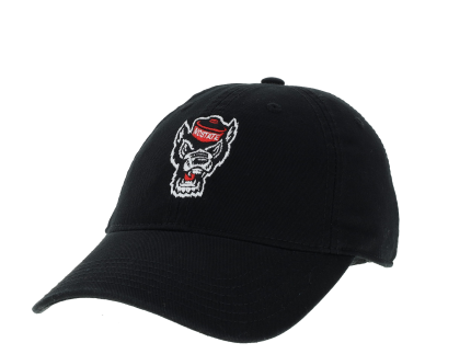 NC State Wolfpack Legacy Youth Black Wolfhead Adjustable Hat