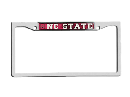 NC State Wolfpack Mirror Domed Top Only License Plate Frame