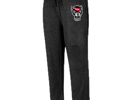 NC State Wolfpack Men's Heathered Black Wolfhead Quest Knit Pants