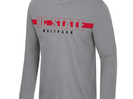NC State Wolfpack Men's Grey Long Sleeve T-Shirt