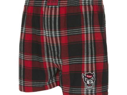 NC State Wolfpack Men's Red and Black Wolfhead Region Boxers