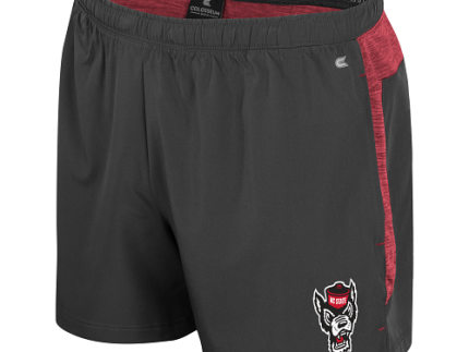 NC State Wolfpack Men's 5 Charcoal Wolfhead Shorts