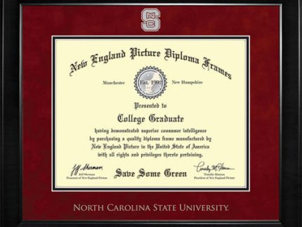 NC State Wolfpack New England Diploma Frame - 7013
