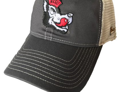 NC State Wolfpack New Era Graphite Slobbering Wolf 9Twenty Mesh Adjustable Hat
