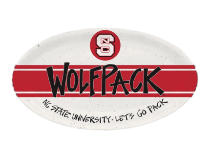 NC State Wolfpack Oval Let's Go Pack Melamine Platter