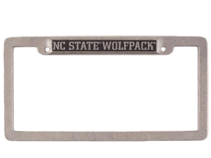 NC State Wolfpack Pewter License Plate Frame