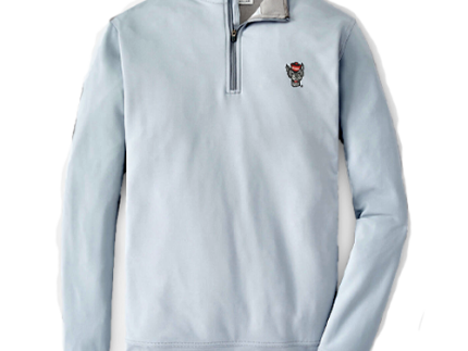 NC State Wolfpack Peter Millar Perth Wolfhead Performance 1/4 Zip Pullover