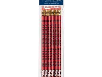 NC State Wolfpack Red and Black 6 Pack of Pencils