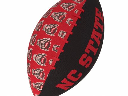 NC State Wolfpack Red and Black Wolfhead Mini Rubber Football