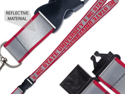 NC State Wolfpack Reflective Lanyard w/Buckle Release
