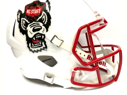 NC State Wolfpack Riddell White Wolfhead Replica Mini Speed Football Helmet