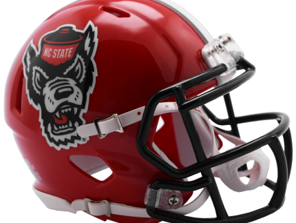 NC State Wolfpack Riddell Red Wolfhead Replica Speed Football Helmet