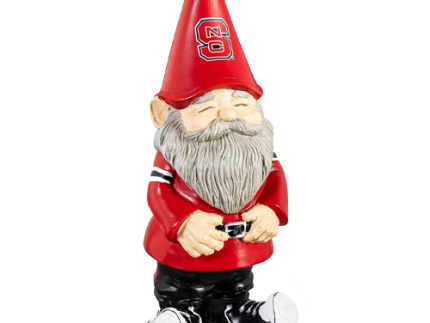 NC State Wolfpack Red Block S Garden Gnome