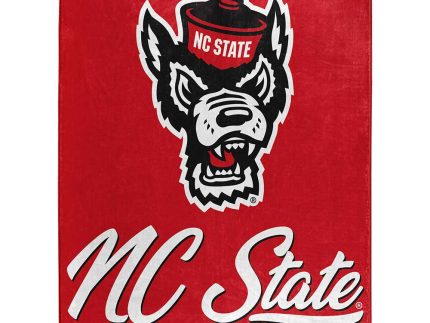 NC State Wolfpack Red Wolfhead 50x60 Royal Plush Raschel Throw Blanket