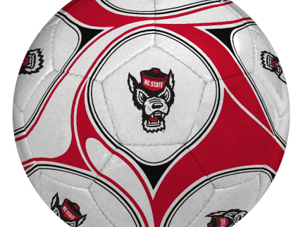 NC State Wolfpack Red and White Wolfhead Offical Size Soccer Ball
