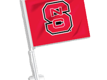 NC State Wolfpack Red Block S Car Flag