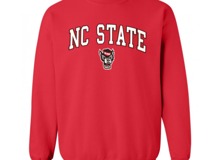 NC State Wolfpack Red Signature Wolfhead Crewneck Sweatshirt