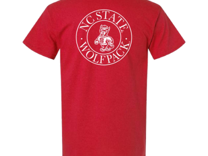 NC State Wolfpack Red Strutting Wolf Pocket T-Shirt