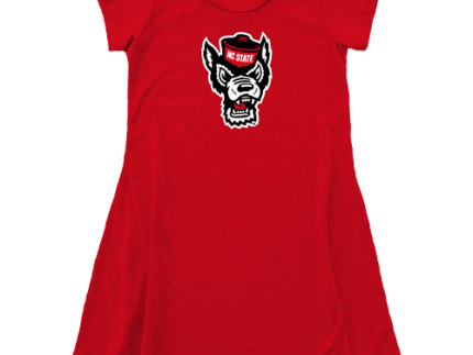 NC State Wolfpack Red Youth Girl's Angie T-Shirt Dress